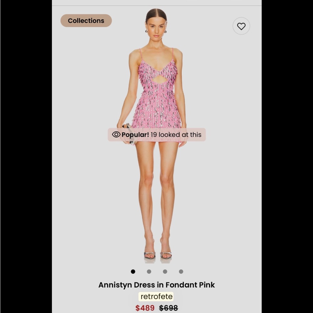 Retrofete Annistyn dress in fondant pink